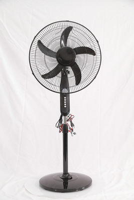 Quạt đứng điều chỉnh chiều cao AC DC, Quạt đứng có thể sạc lại năng lượng mặt trời 16 inch